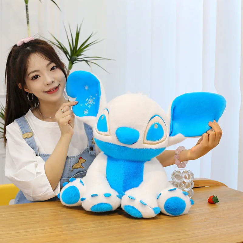 Disney Lilo & Stitch Kawaii Snowflake Stitch Stuffed Plush Toys Cute Stitch Anime Plush Toys Christmas Gifts For Kids Girls