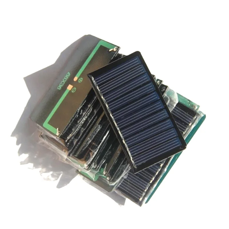 0.3W 5V Mini Solar Panels Small Solar Cell for Solar Lighting System DIY Small Solar Applications Solar Plate 68*36MM 10PCS