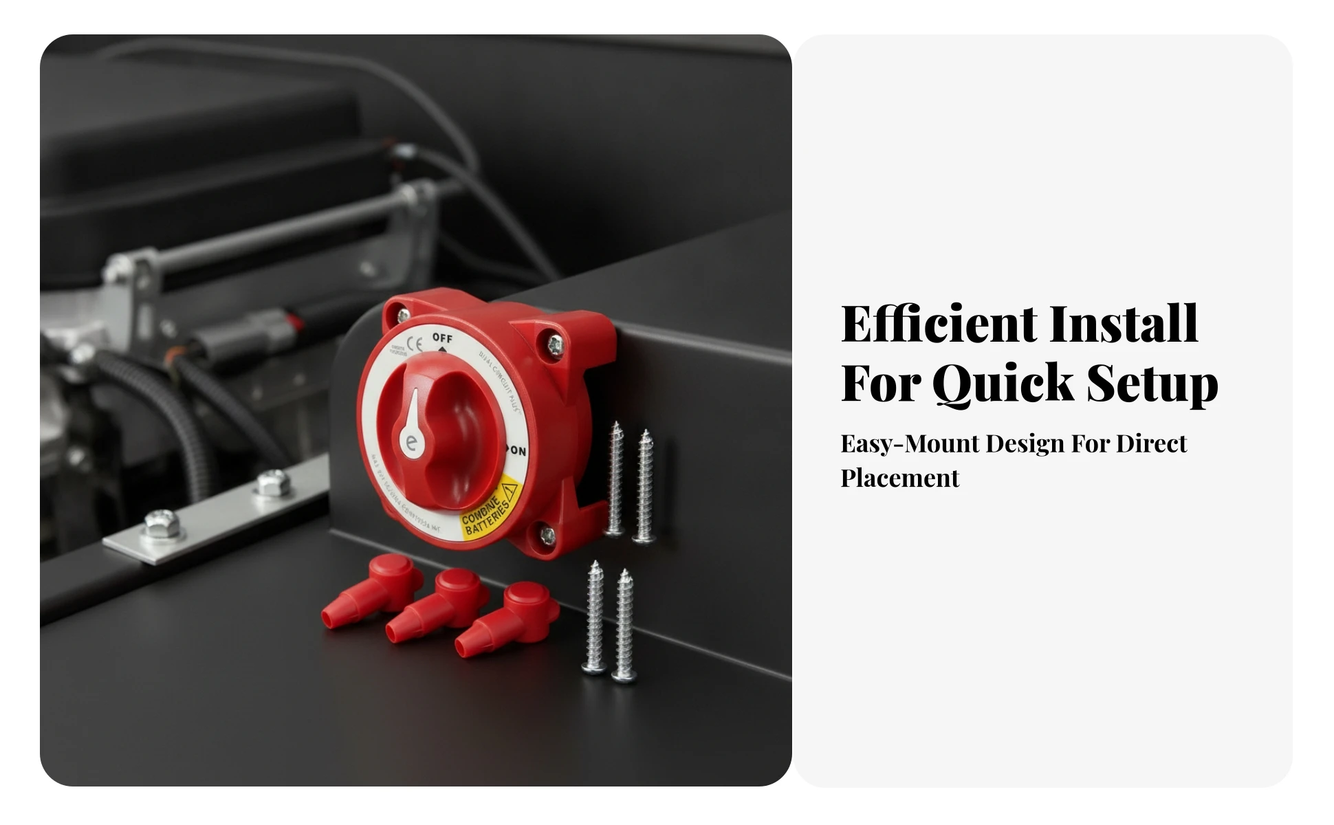 Red Easy Turn Knob Power Accessory Marine Battery Disconnect Switch Rotary Battery Disconnect Switch Red Easy Turn Knob Power Accessory Marine Battery Disconnect Switch Rotary Battery Disconnect Switch
