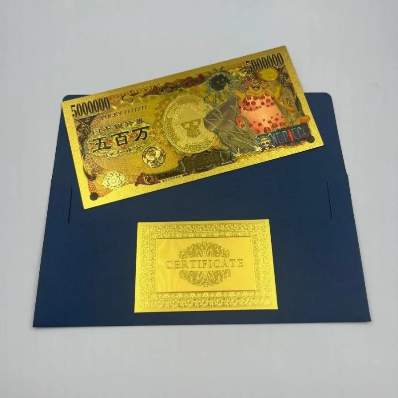 One Piece เหรียญที่ระลึกชุดอะนิเมะ Luffy Chopper รูปอุปกรณ์ต่อพ่วง Creative Gold ฟอยล์คอลเลกชันส่วนบุคคลของขวัญสร้างสรรค์