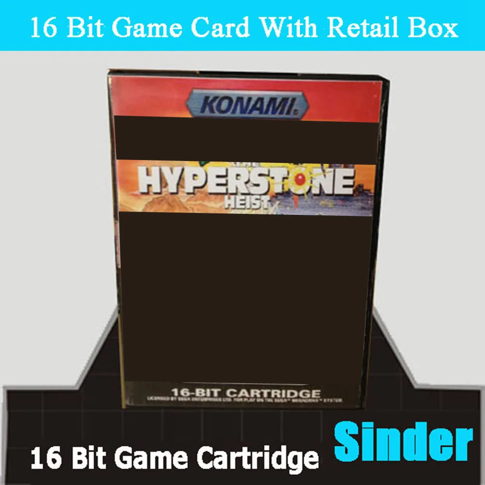 Cartucho de juego Hyperstone Heist MD de 16 bits con caja EUR para sistemas Sega Megadrive Genesis