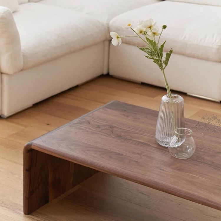 North American black walnut coffee table living room household small apartment modern simple all solid wood light luxury high-en