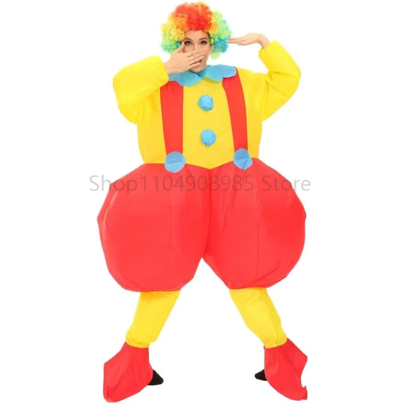 

Adult Clown Cosplay Costumes Funny Halloween Party Cos Droll Costume Fancy Role Play Disphrase for Man Woman