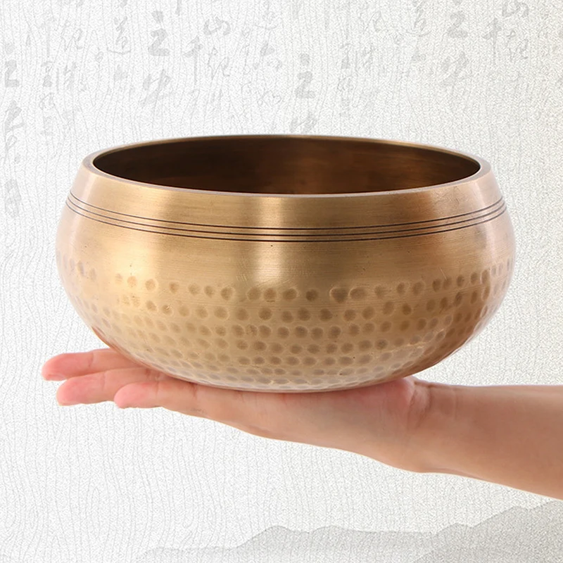 

Tibetan Singing Music Bowl Handmade Tibet Yoga Meditation Chanting Bowl Handicraft Therapy Brass Nepal Buddha Sound Bowl 4 Sizes