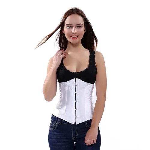 Imagen 2 del producto Corsé debajo del busto para mujer, corsé adelgazante de cintura Sexy, corpiño moldeador de cuerpo, corsé con cordones Steampunk, cinturón, entrenador de cintura