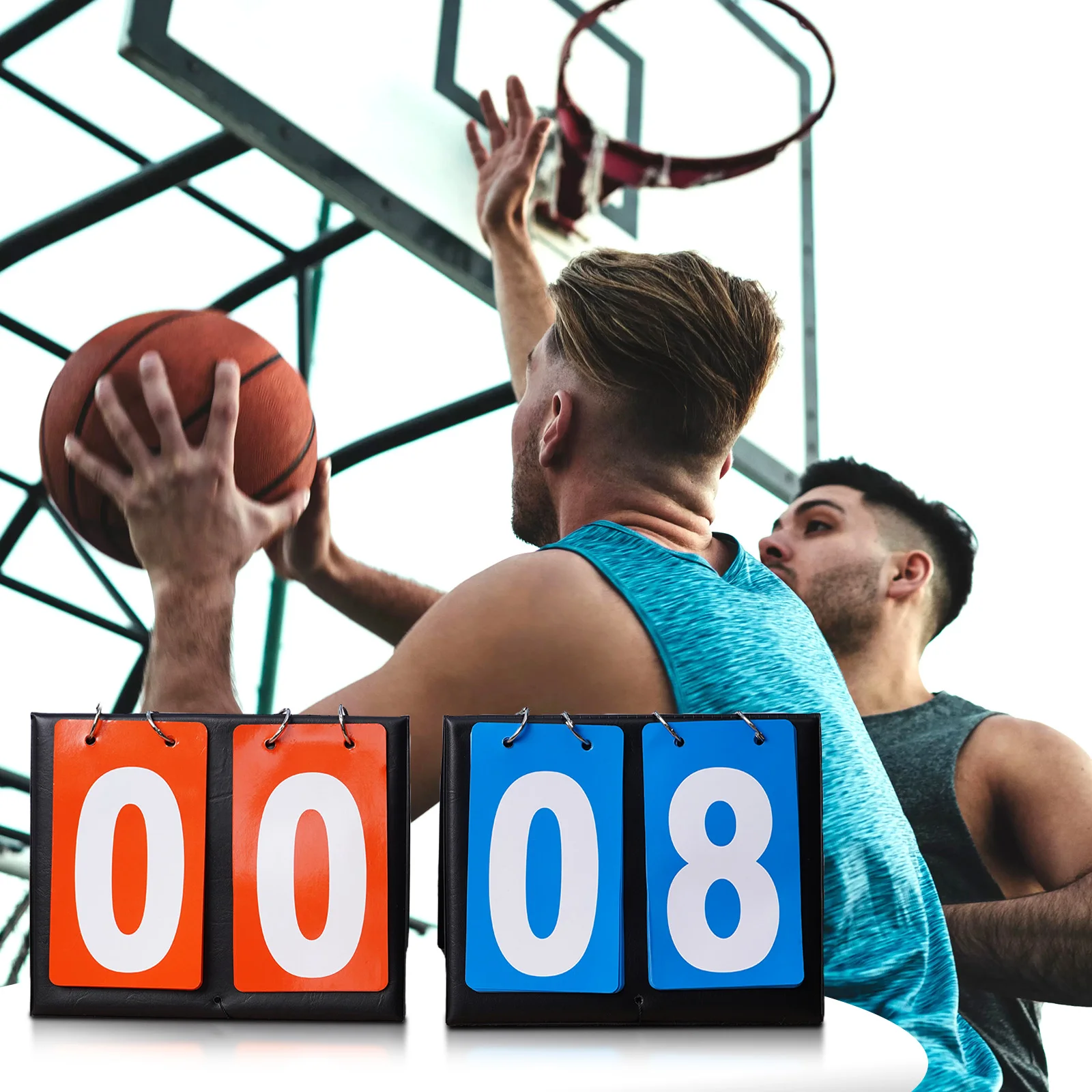 Scoreboard Simple Leather Score Counter Two-Digit Flip Scoreboard Debate Competition Score Display, Referee-Specific