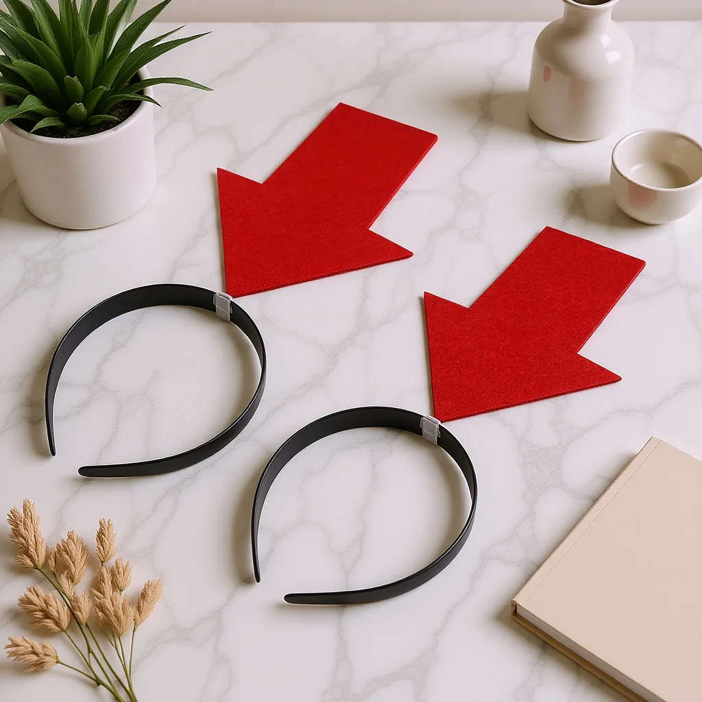 

2Pcs Arrow Headband Fashion Hair Accessories Lightweight Comfortable Headband for Party Carnival Halloween Photo Props Use