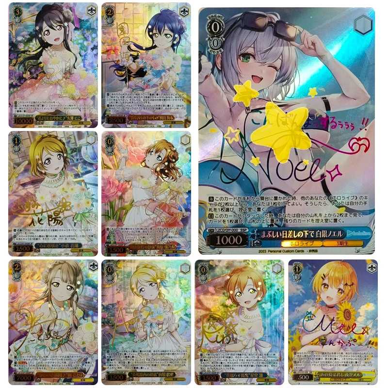 

DIY lovelive Collection card Goddess card Anime characters Honoka Kousaka Kotori Minami Bronzing flash card Christmas gift toys