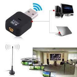 Mini sintonizador Digital DVB-T USB 2,0 SDR + DAB + FM HDTV, receptor Dongle Stick con antena, Control remoto móvil HDTV para PC