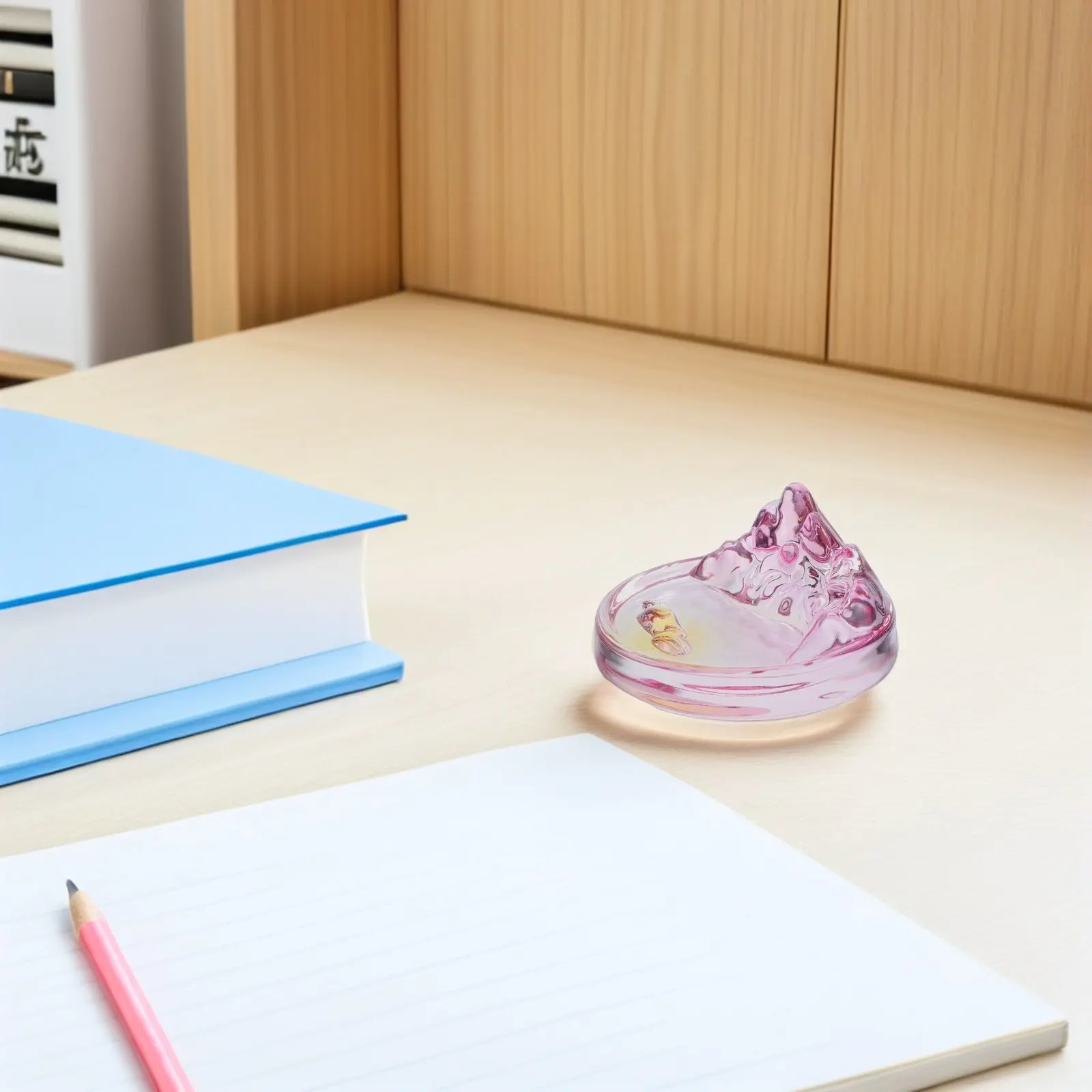 

Стеклянная тарелка для чернил для китайской каллиграфии и живописи, 2-в-1: емкость для чернил и подставка для кистей, компактный держатель для суми-э.