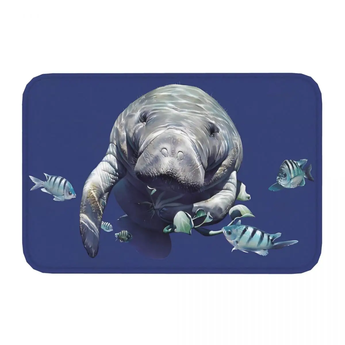 Manatee Non-Slip Carpet Doormat Living Room Bath Mat Welcome Decoration Rug