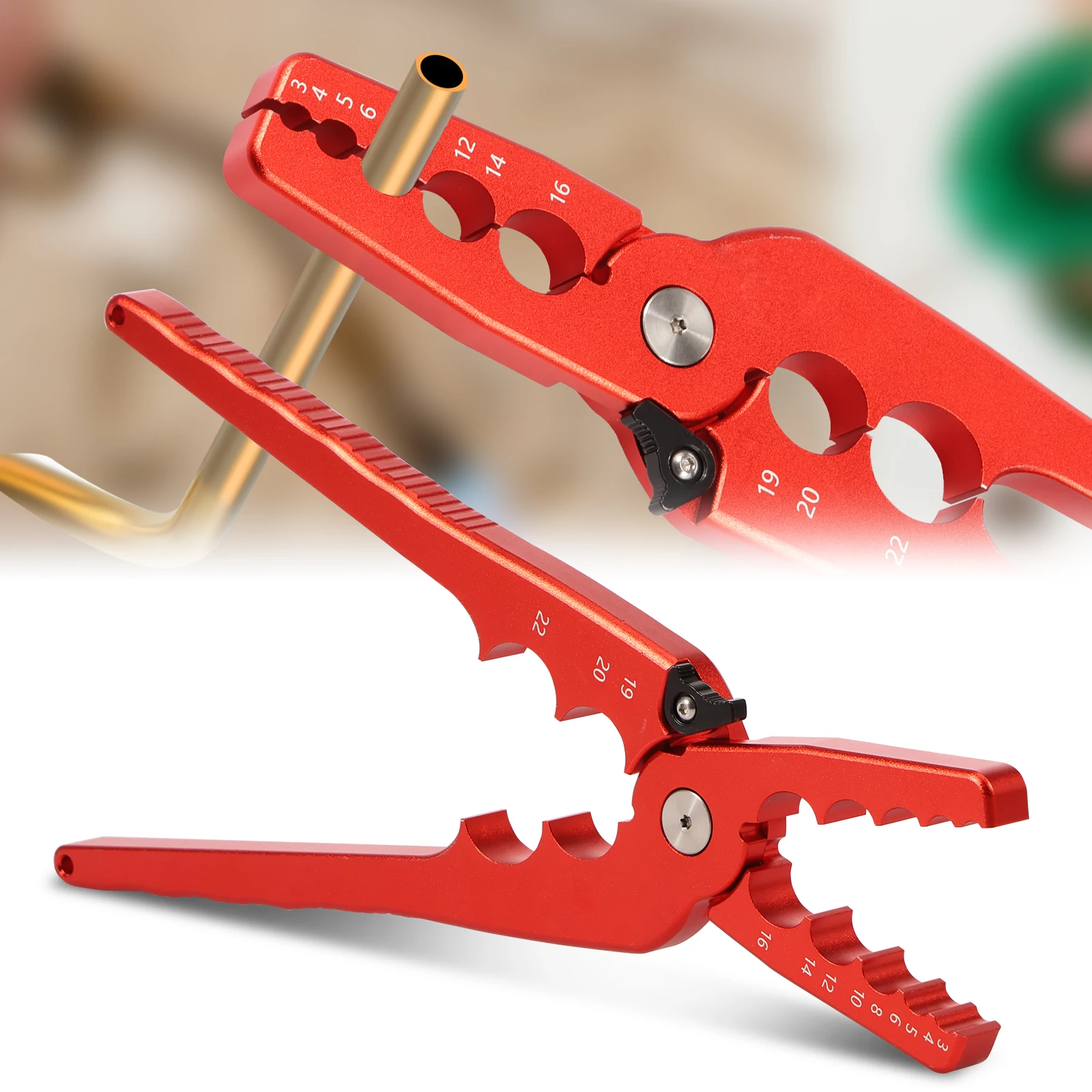 1/4 3/8 1/2 5/8 3/4 7/8 Inch Copper Tube Repair Pliers Compound Rounder Folded Tube Repairing Round Pliers Tool  6 Hole