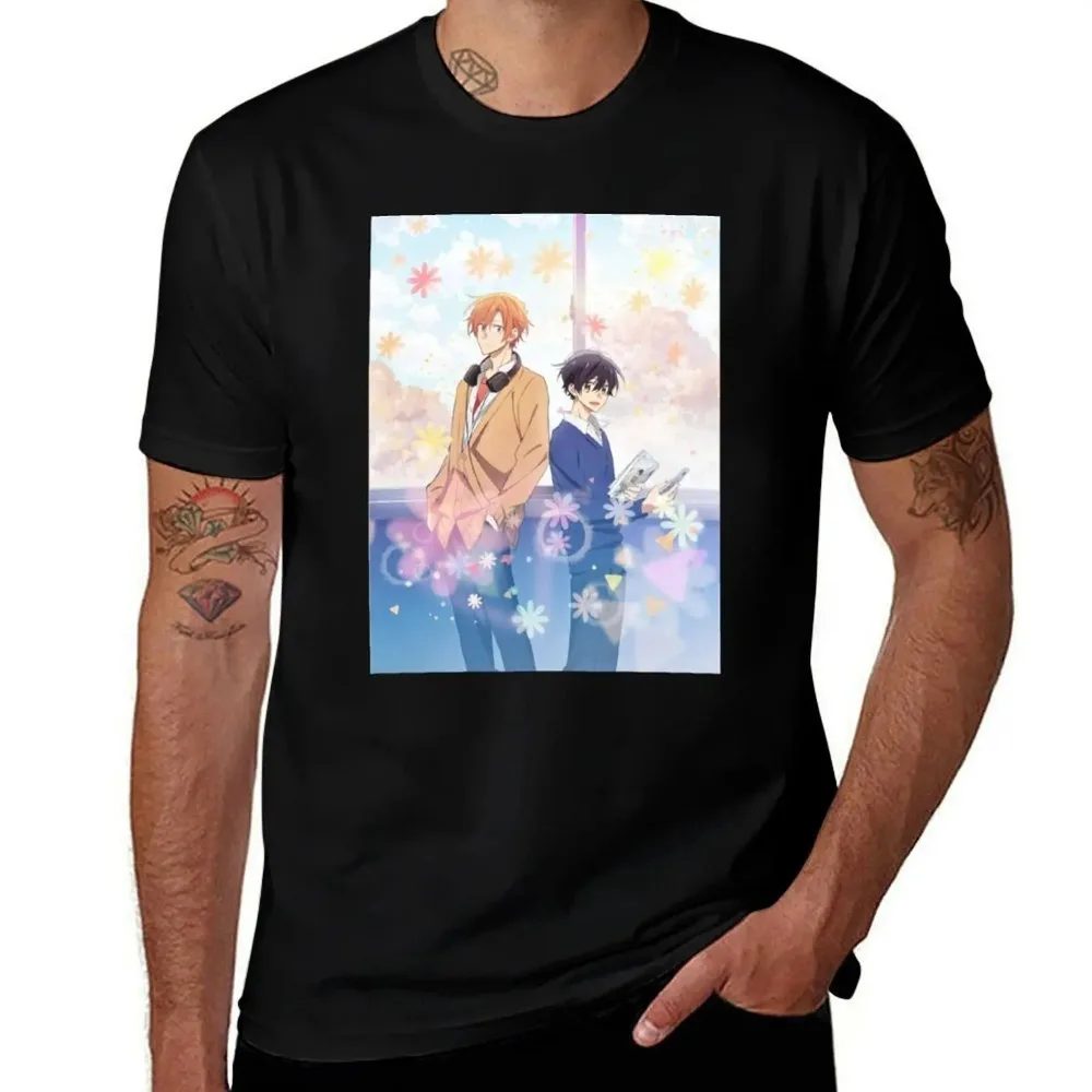 2026 Summer 4k Sasaki and Miyano Anime Official Visual T-Shirt Large Size Loose Casual Tee Men's Breathable Cotton Fashion Tee