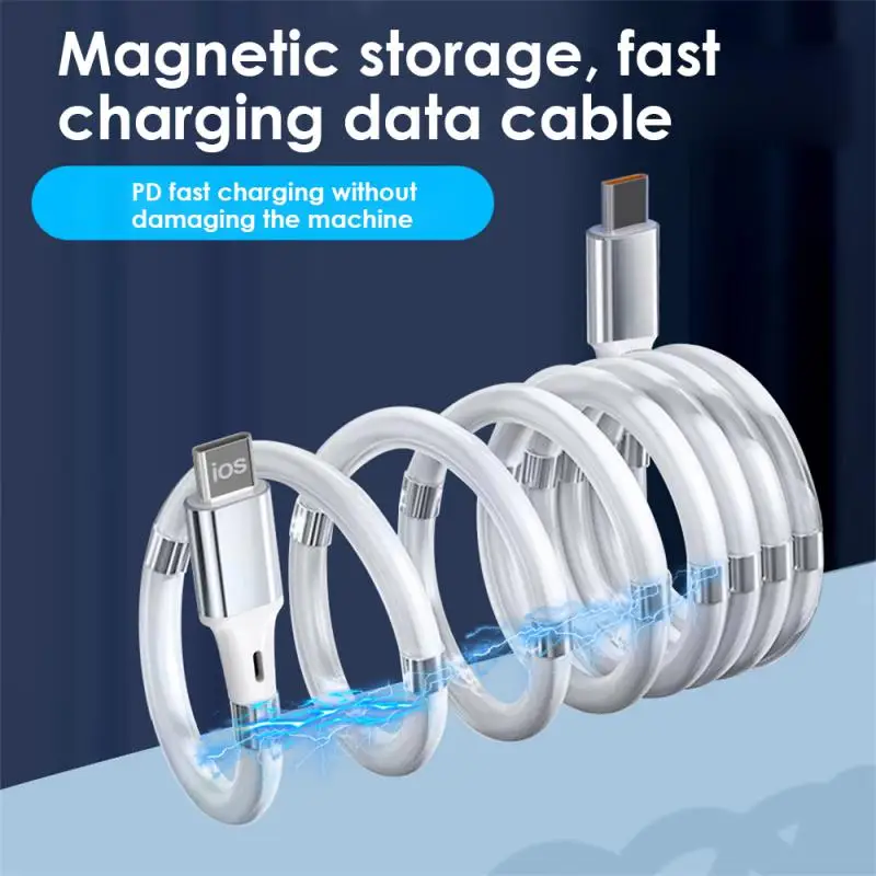 Magnetic 5A Data Cable Micro USB Type C Superfast Charging Cord USB-C Wire Magic Rope ﻿