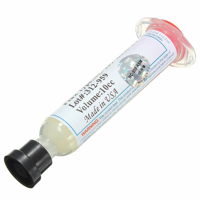 Pasta de soldadura sin limpieza, flujo de aceite, 10cc, NC-559-ASM-UV, BGA, PCB, flujo de aceite, herramienta de reparación de soldadura, 1 unidad