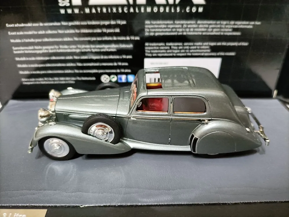 Matrix 1 43 Alvis 4.3L Charlesworth 1938 Grey Vintage Car Simulation Limited Edition Resin Metal Static Car Model Toy Gift