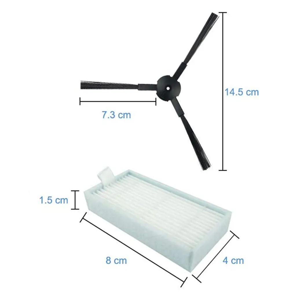 1 Set Voorfilter Mesh Filters Zijborstels Voor Medion Md 18500 /18600/Md18501/Md16192 Stofzuiger Vervangende Accessoires