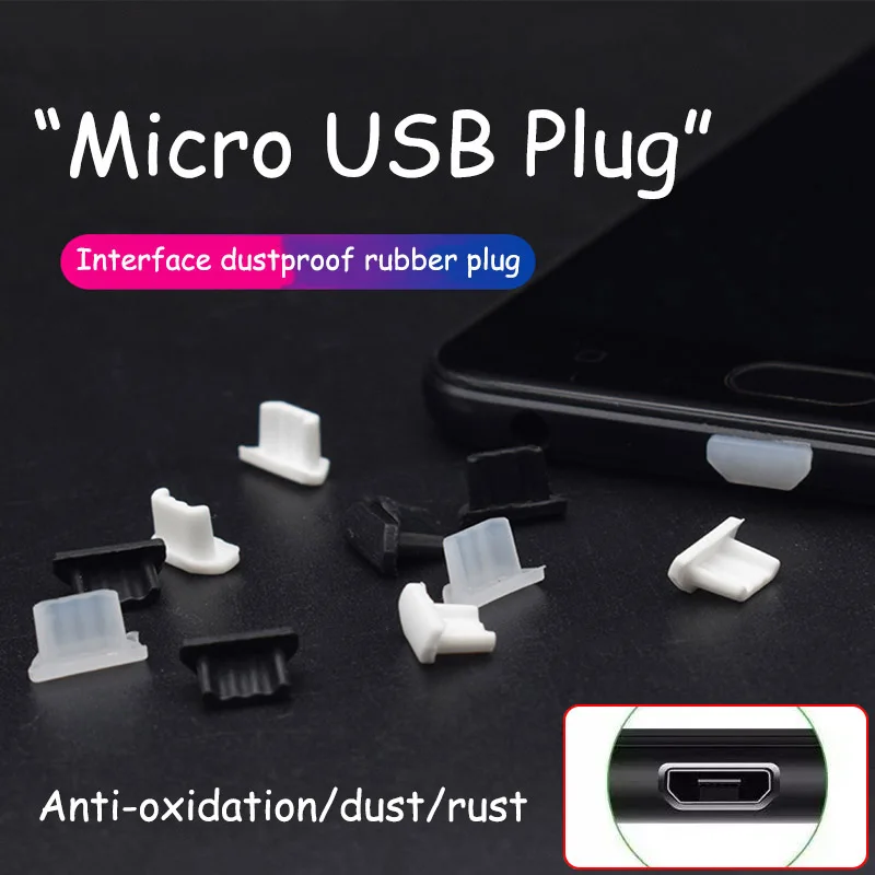 Tapón antipolvo Universal para ordenador portátil, cubierta impermeable para Puerto de ordenador, interfaz Micro USB, 1-20 piezas