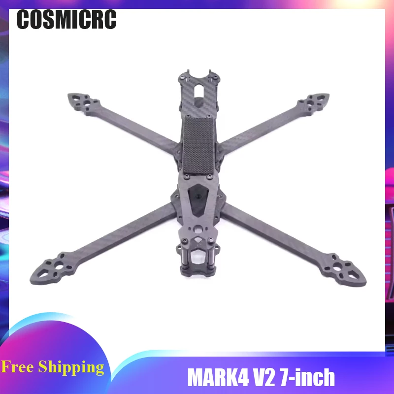 Mark4 7" frame 295 mm wielbasis - 20x20/30x30 stapel- en HD-camerabevestigingen voor FP Drone Frame Kit met groot bereik