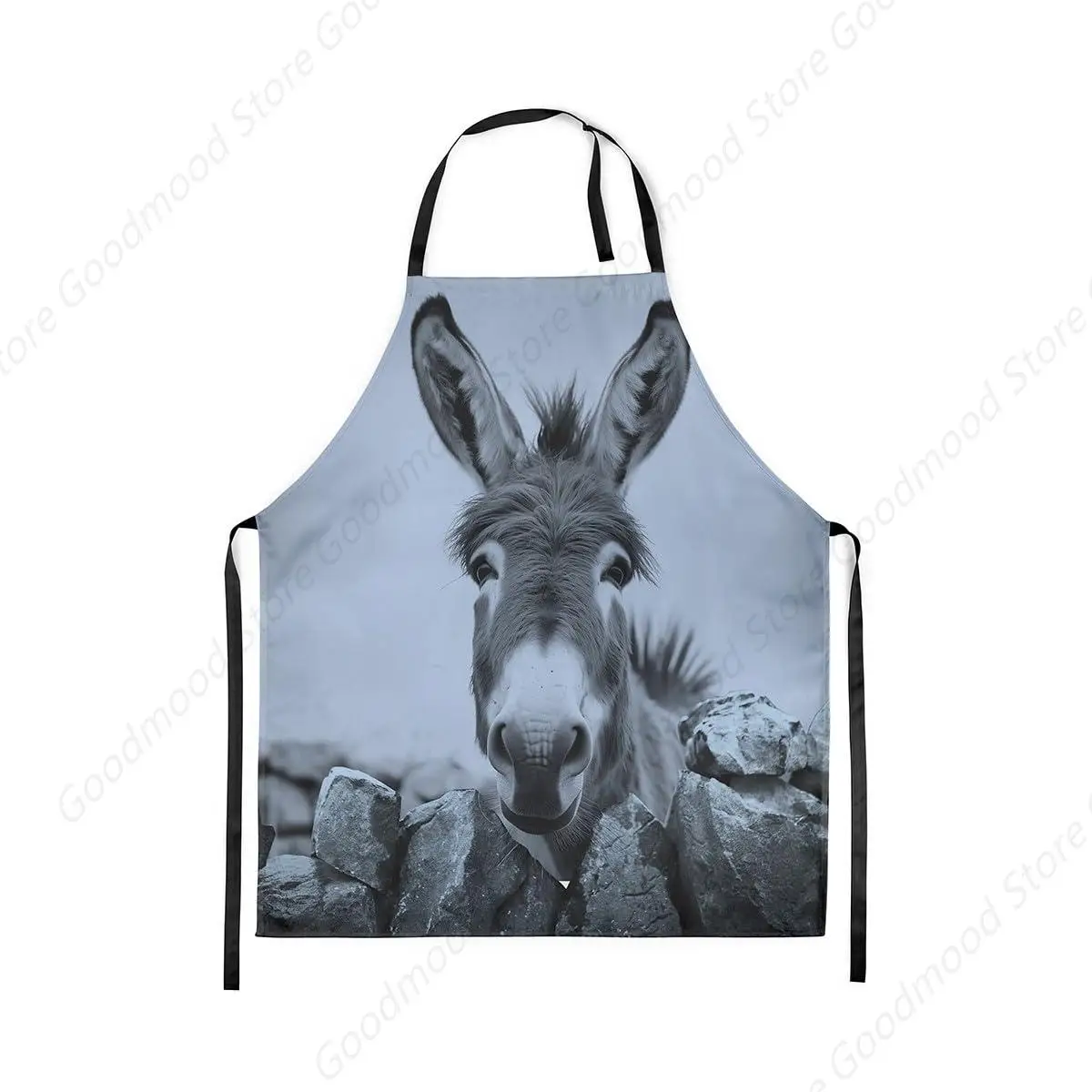 

Funny Donkey Chef Apron Donkey Print Kitchen Apron,Farm Animal Apron Retro Wildlife Theme Cooking Apron With Stone Pattern