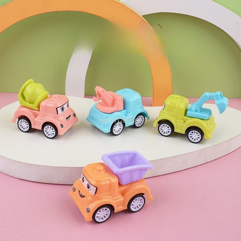 Mini Spielzeug Auto Anhänger Auto Modell Alt Zurückziehen Auto Cartoon Engineering Lkw Feuerwehrauto Kinder Geschenke Farbe Zufällig Kinder Geschenk