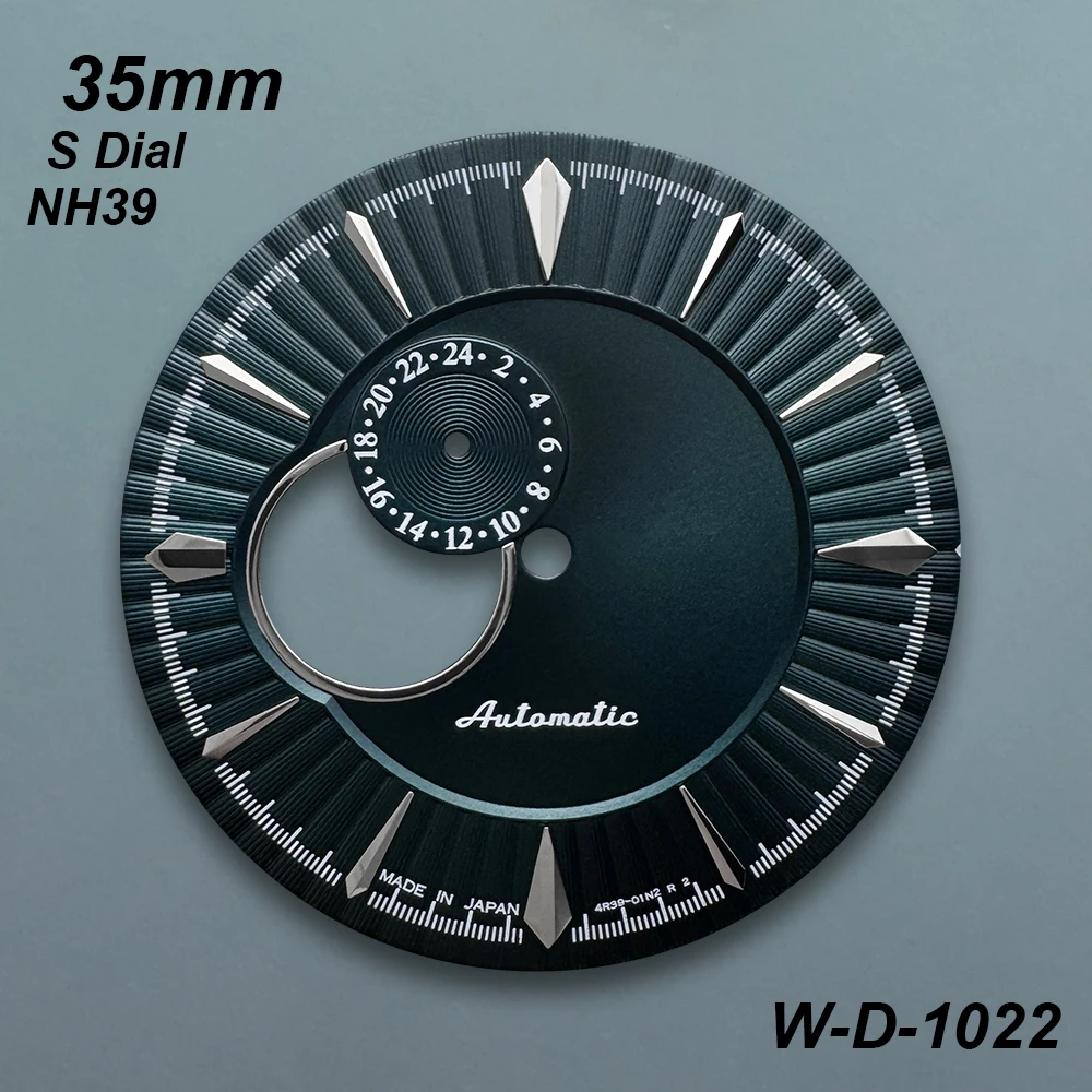 35mm S Logo Cocktail Dial Fit NH39 Movement Vertical Stripe High Quality Classics Hollow Out Watch Modification Accessories