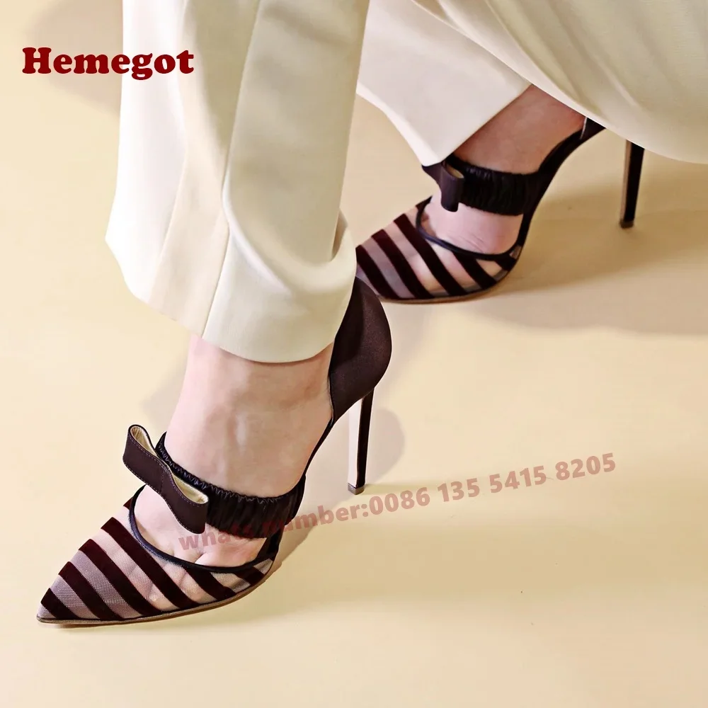 

Leopard Bows Shallow Pumps Blue Satin Stiletto Heels Women's Pumps Pointy Toe Elasticity Side Air Slip On Summer Luxury Shoes