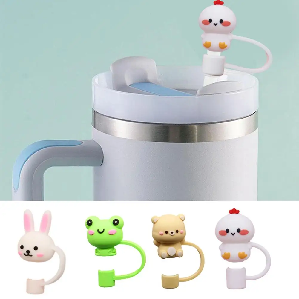 ฝาครอบฟางสําหรับถ้วยสแตนลีย์Reusable 10 มม.ซิลิโคนฟางTopperใช้งานร่วมกับ 30 & 40 Oz Tumblerป้องกันฝุ่นฟางเคล็ดลับฝาปิดB3Z7