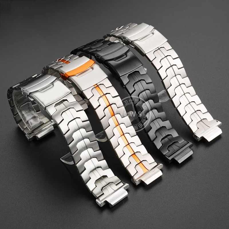 Титановый ремешок для часов CASIO DW5600 DW5610, однотонный, сверхлегкий, серебристый, черный, титановый, оранжевый, быстросъемный мужской ремешок для часов, цепочка