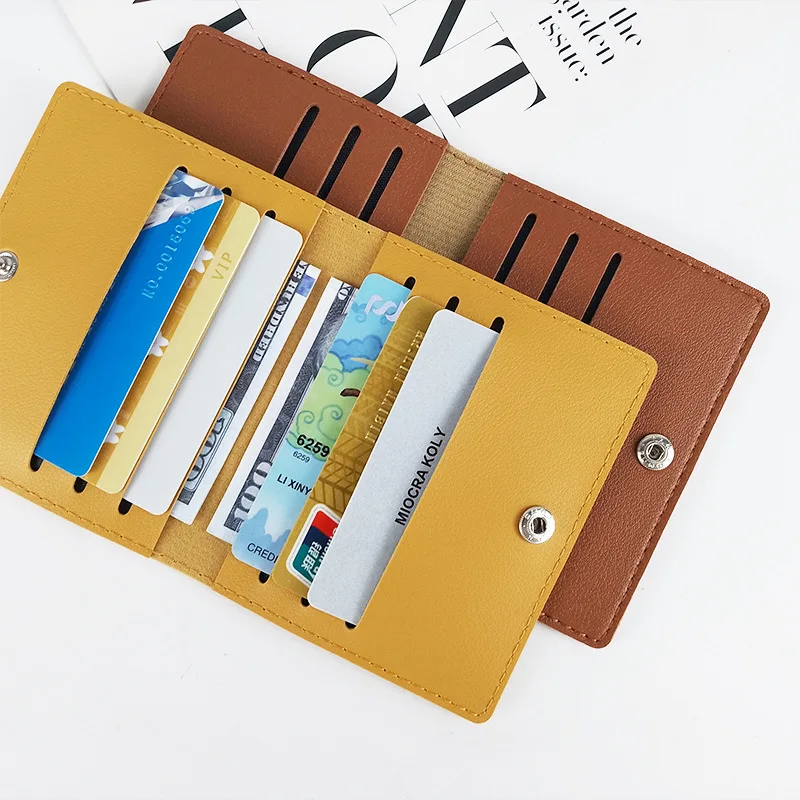 Custom Name Slim Credit Card Holder Personalized Letters PU Leather Bi-fold Men Small Wallet Dropshipping Women Bank Cards Cover