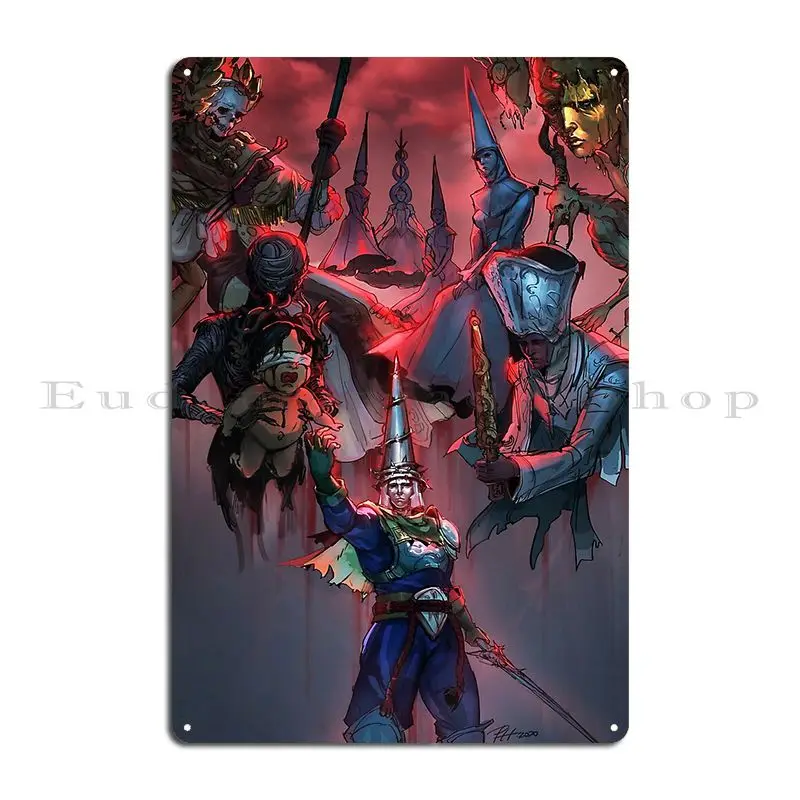 Creepy 80s Blasphemous Metal Signs Funny Mural Print Custom Wall Cave Tin Sign Poster