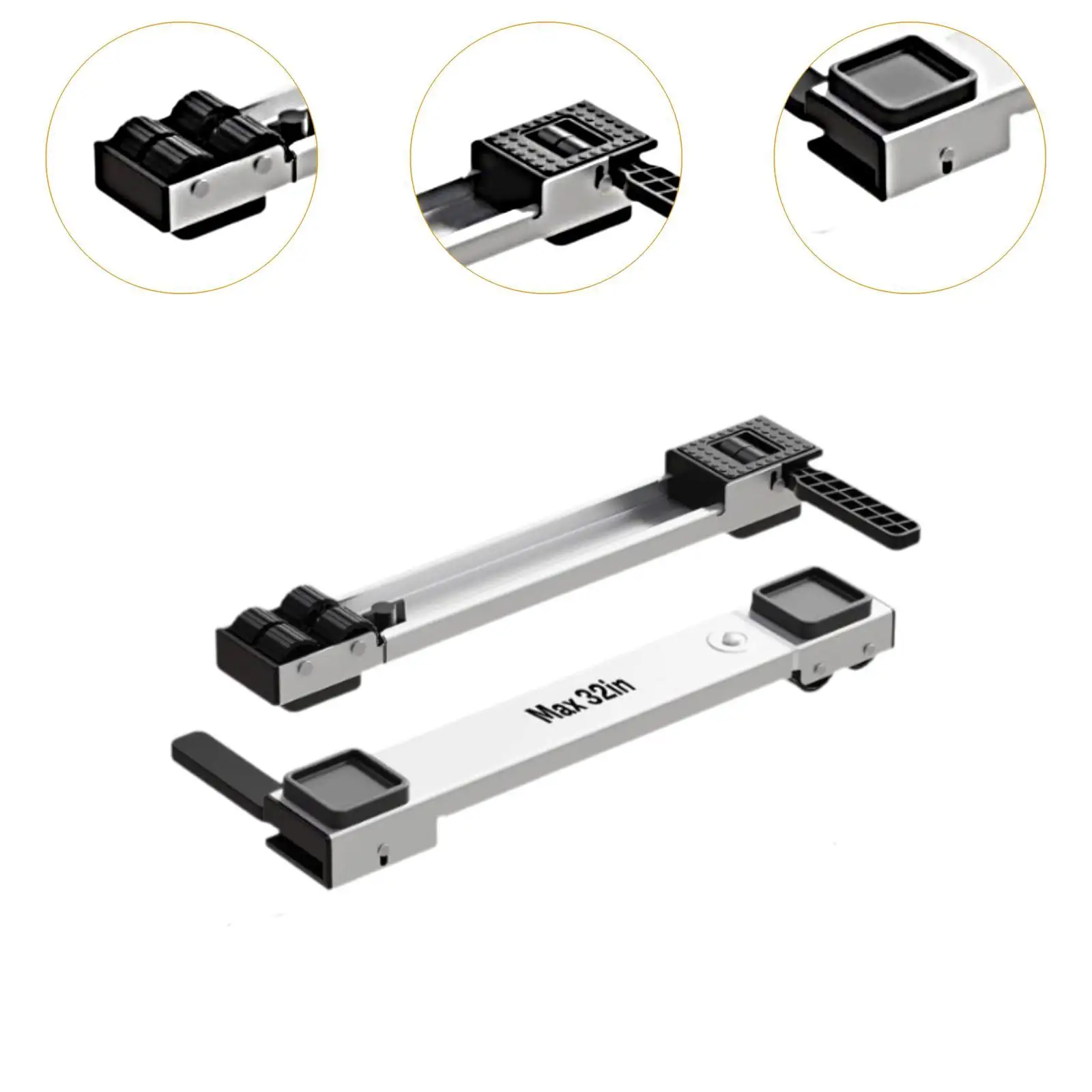 2x غسالة تدعم دعم مقاوم للرطوبة حتى 300 كيلو جرام (660 رطل) بكرات متنقلة متعددة الوظائف قابلة للتعديل