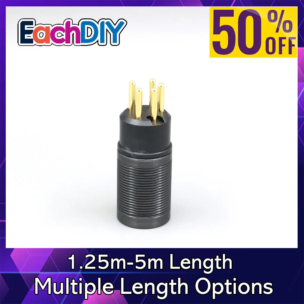 

1 шт. DIY-разъем AMP 5pin для наушников STAX SR-003MK2 SR-X1 SRM-270S SR-X9000 SR-L300 L500 L700 LN008981