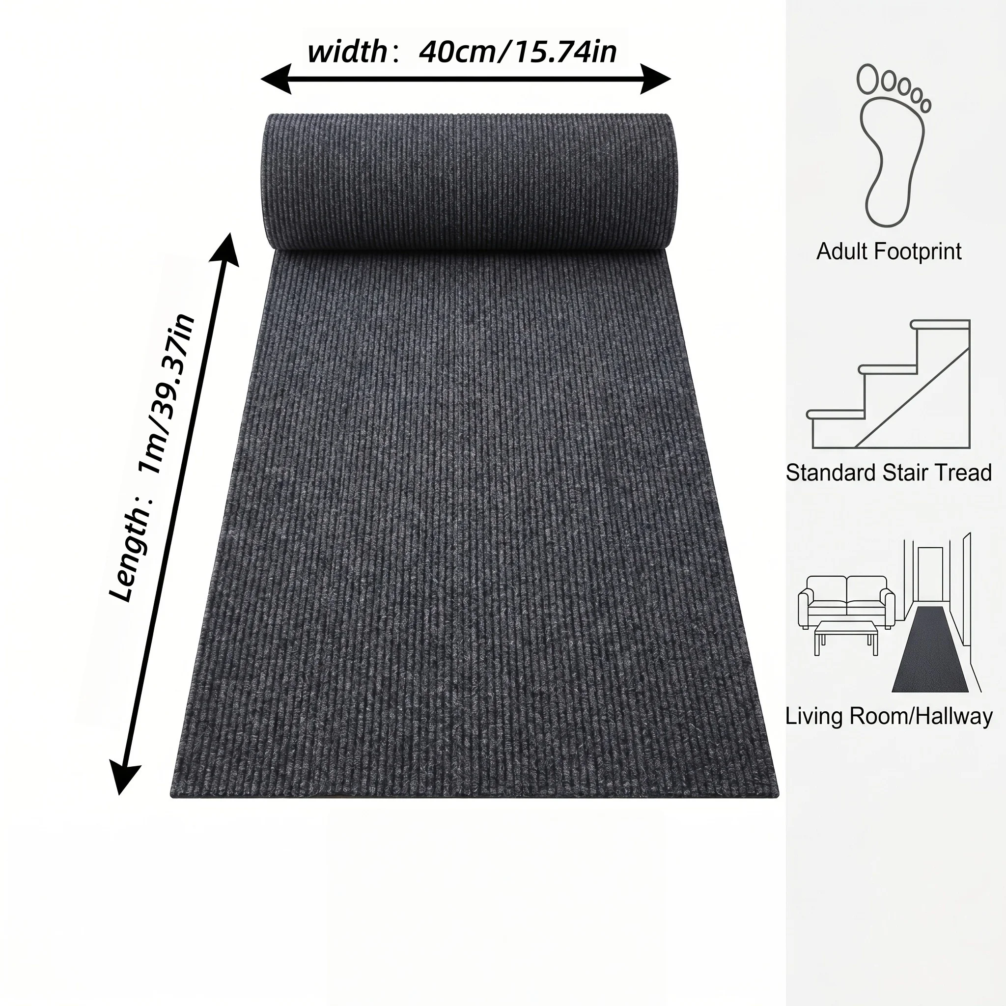 1roll 40cmx1m Self-Adhesive for Full House Renovation, Peel and Stick Tool-Free Installation, Thickened Solid Color Felt Soft