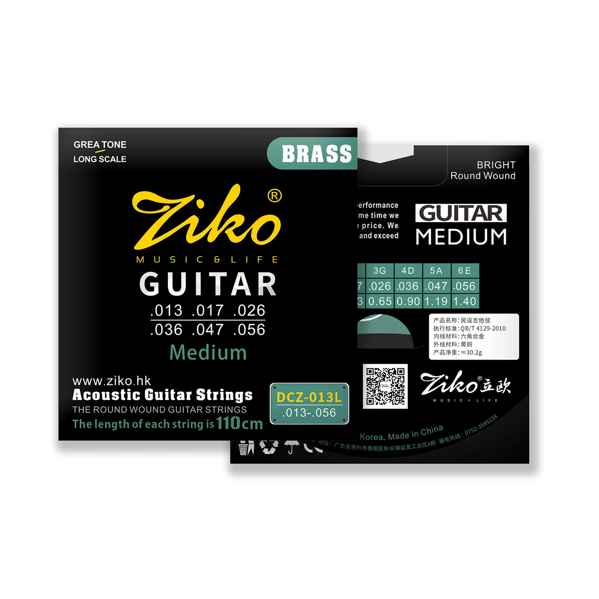 ZIKO سلاسل الغيتار الصوتية الجرح المستديرة سلاسل الغيتار الصوتية عالية الجودة سلك نحاسي سلاسل الغيتار الملحقات وقطع الغيار #4