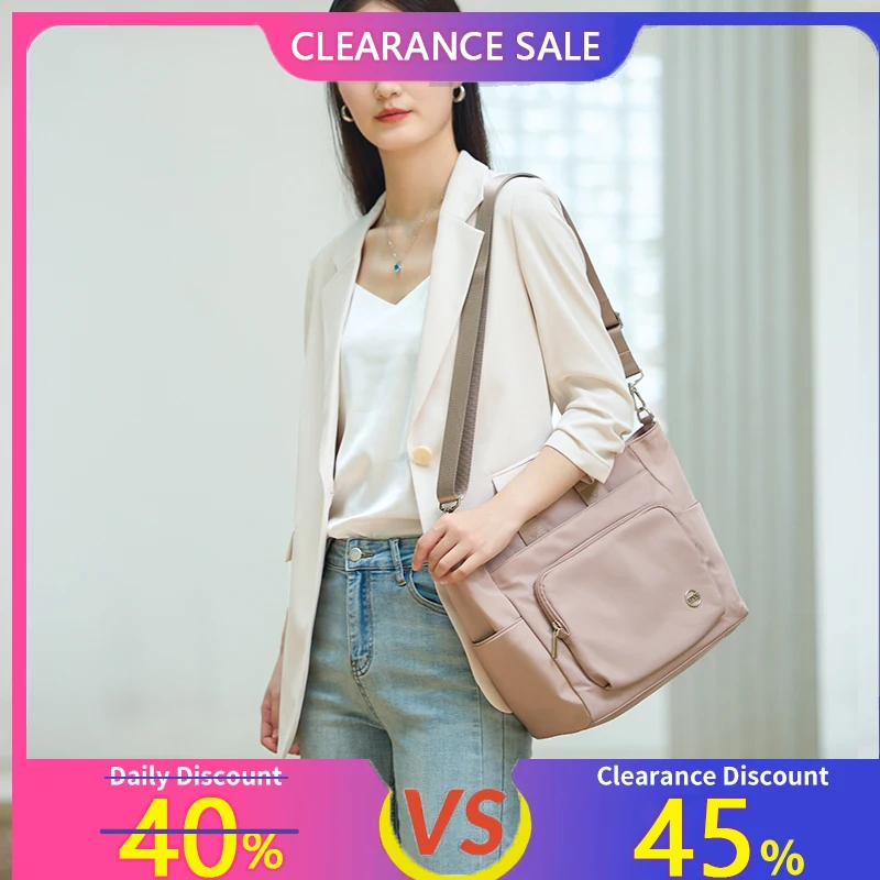 

Fouvor Large Shoulder Bag for Women Nylon Lightweight Waterproof Travel Crossbody Bag Multi-Pockets Fashion Female Bags 6105-02