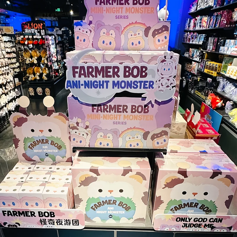 

Hot New Farmer Bob Ani Night Monster Series Vinyl Blind Box Bob V2 Mystery Box Plush Bag Pendant Trendy Toys Birthday Girl Gifts
