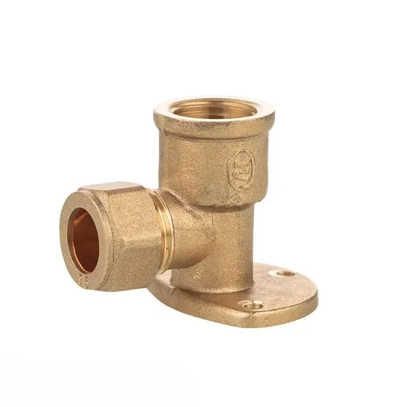 Red copper ferrule, brass with seat ferrule, elbow, water pipe adapter, copper pipe accessory 1/2-15mm, 16mm
