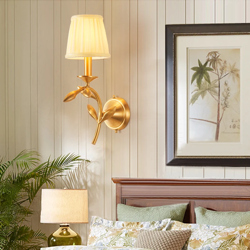 SOFITY Indoor Wall Lamps Fixture Copper Modern LED Sconce Contemporary Creative Decorative For Home Foyer Corridor Bedroom 