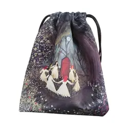 Velvet Tarot Card Storage Bag Rabbit Printing Mini Drawstring Bag Board Game Jewelry Dice Crystal Stones Pouch