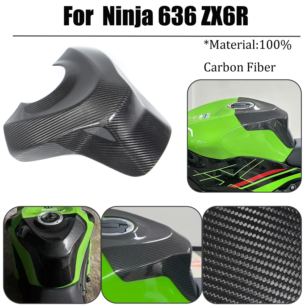 

Motorcycle Fuel Tank Cowl Fairing Decal Tank Cover Protector For Kawasaki Ninja 636 ZX6R ZX-6R 2019-2024 ZX-6R