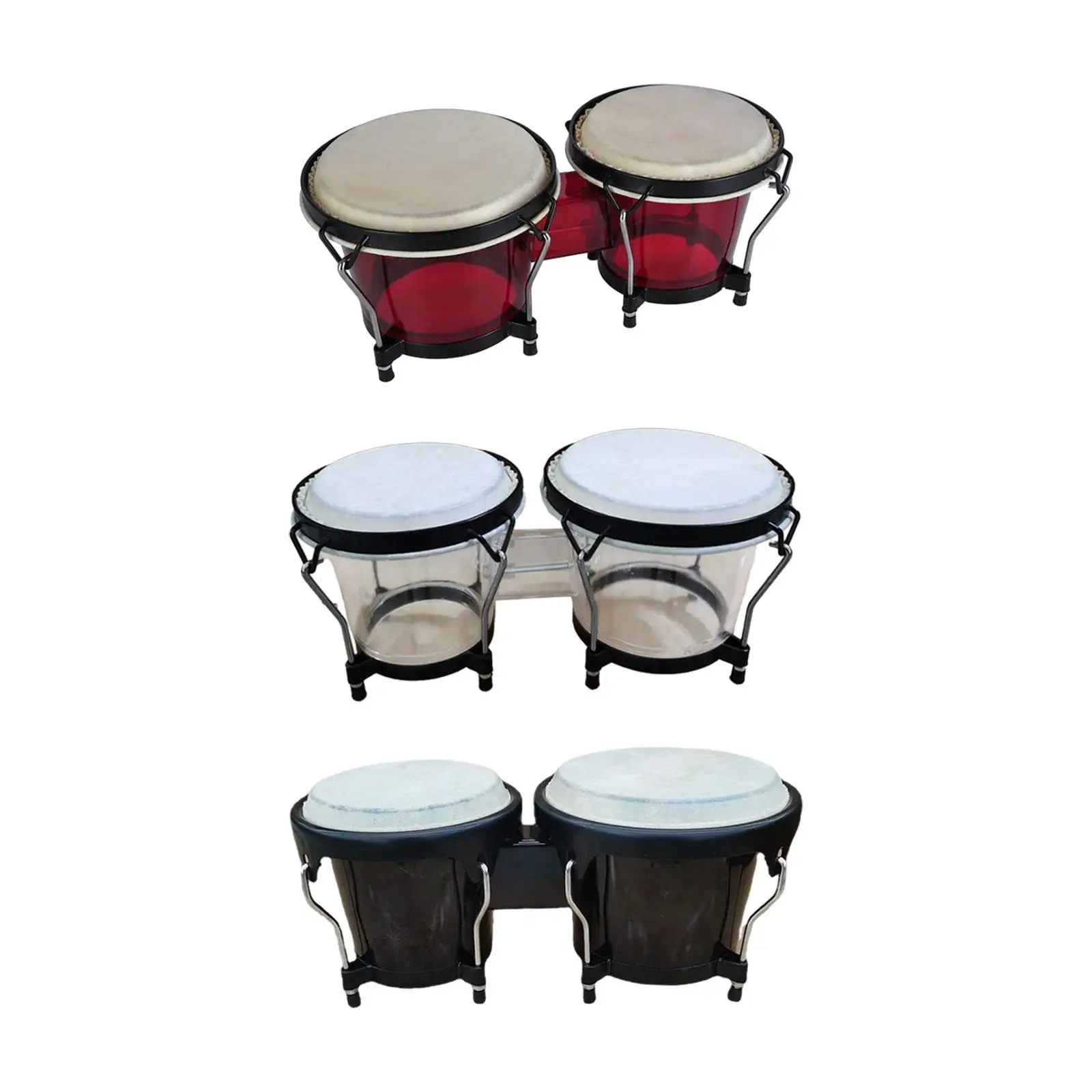 

6'' and 7'' Bongo Drum Set, Handcrafted African Hand Drum as