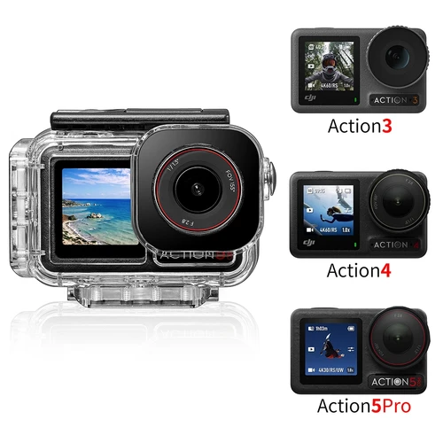 Imagen 2 del producto Funda magnética impermeable para DJI OSMO Action 5 Pro 4 3 60m carcasa de buceo subacuático cubierta protectora de buceo accesorios de montaje