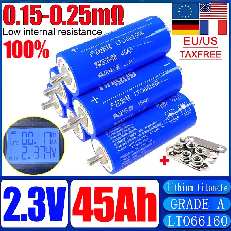 1-36 Uds yinlong Original 2,3 v 45ah 66160 batería de titanato de litio 10c DIY 12V 24V 48V rv altavoz solar batería de carga de energía de coche