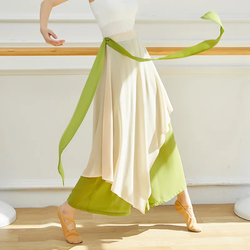 

Classical Dance Skirts Wide Leg Pants Women's Fitn Yoga Sportswear Teachers Practice Outfit Performance Clothing