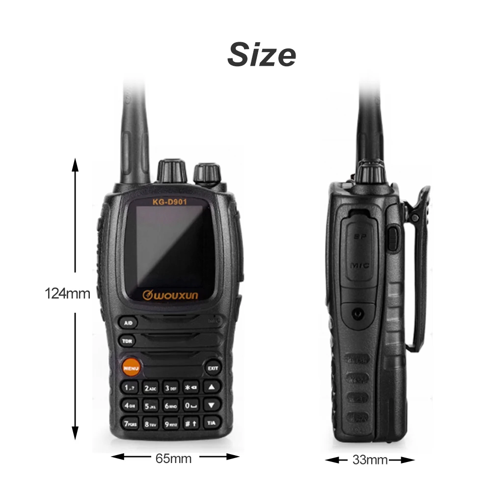 Wouxun KG-D901 UHF 403-423 MHz DMR Digital Walkie Talkie KG D901 5W 1024CH 7.4V 2000mAh Two Way Radio