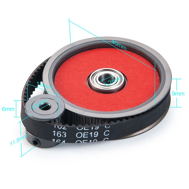 

ABWE-Motor Gear Belt Drive Transmission For 1/10 Axial SCX10 SCX10II 90046 RC Crawler Car Parts (5.0Mm)
