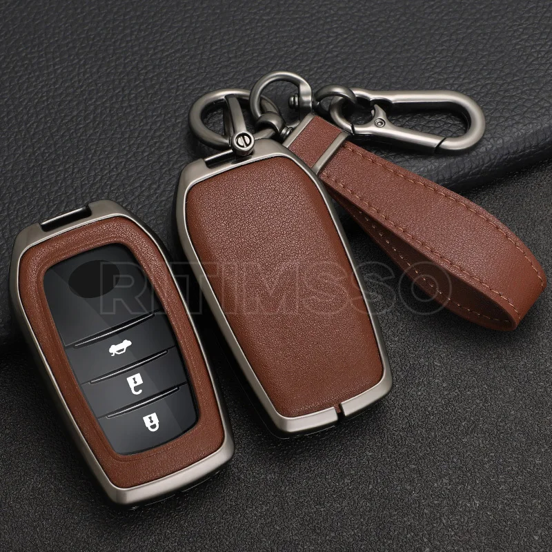 Zinc Alloy +Tpu Car Key Case Cover Shell for Toyota 86 Alphard VELLFIRE PREVIA RAV4 Hilux Fortuner Land Cruiser Innova Camry