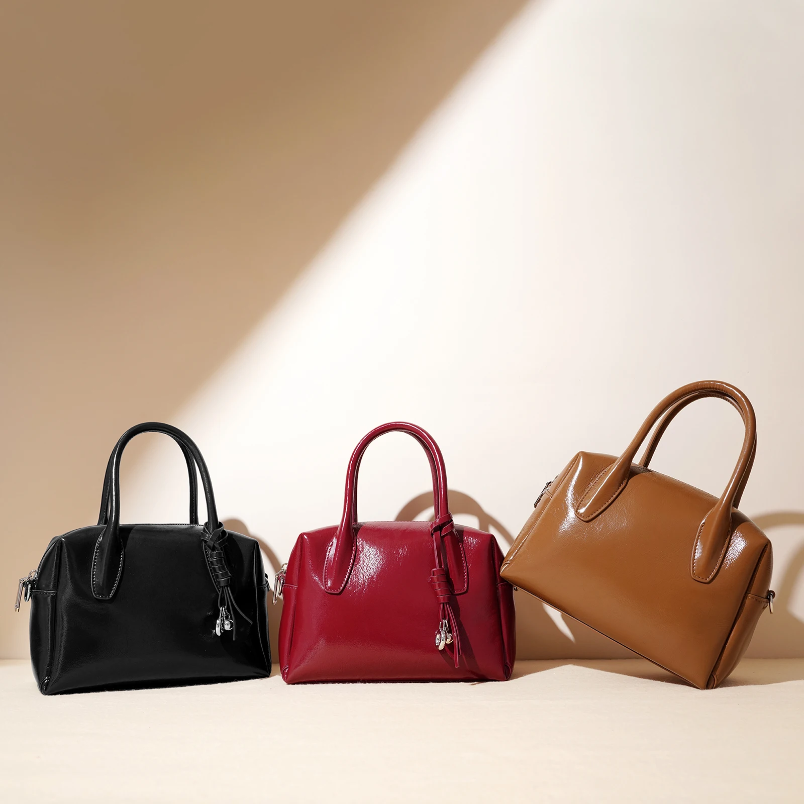 Frauen Aus Echtem Leder Schulter Tasche Weibliche Handtasche Totes Hohe Kapazität Pendler Tasche Daybag Umhängetasche Geldbörse