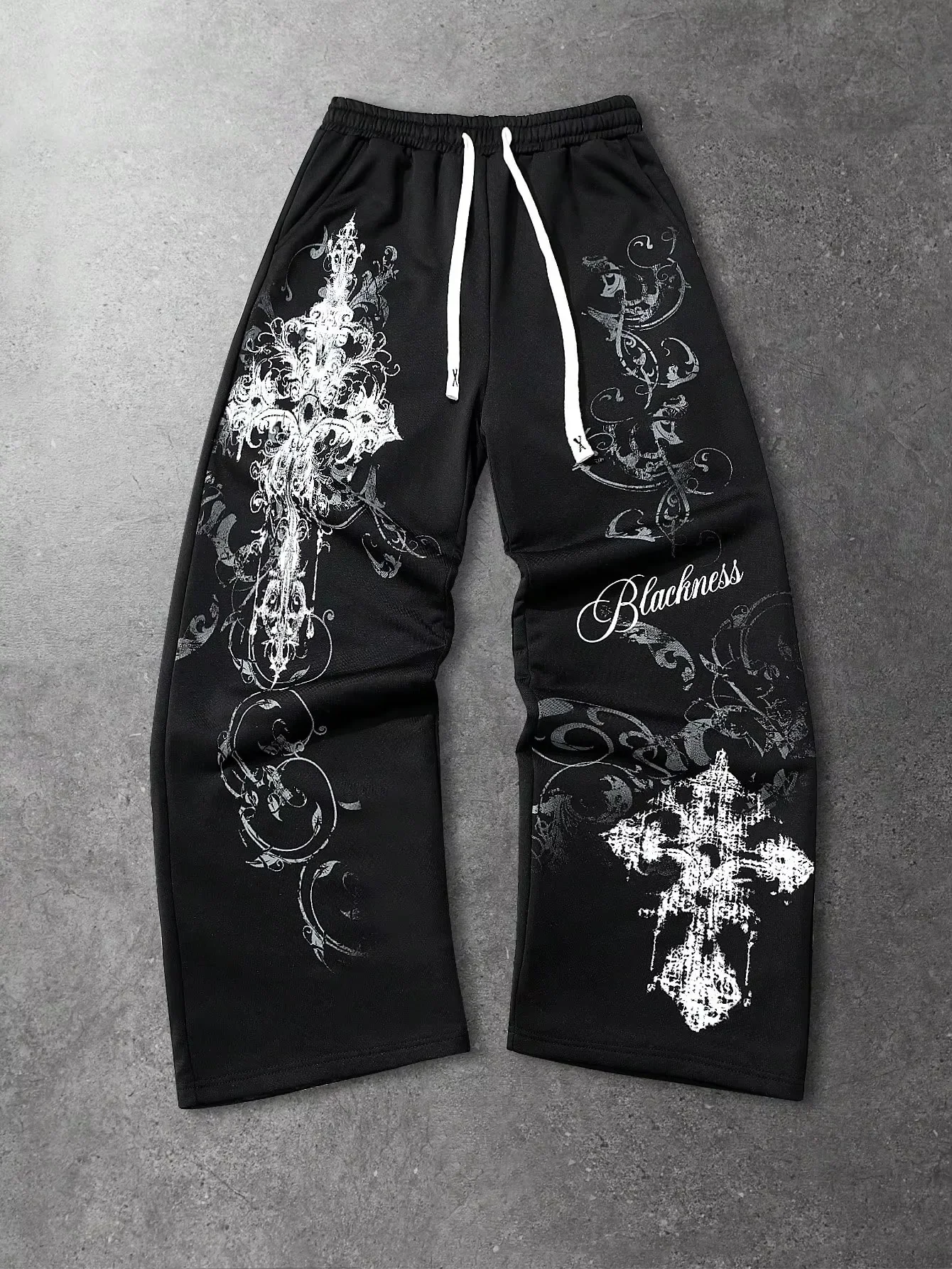 Summer Hot Selling Y2K Letter Flame Star Printed Sports Pants Suitable for Both Men and Women, Loose Hip-hop Street Casual Pants